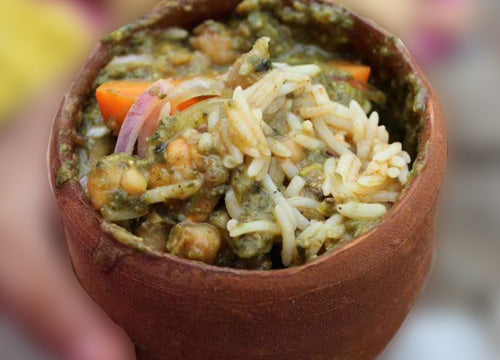 Chole Chawal Palak